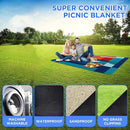 scuddles Compact Picnic Blanket – Extra Large 79" x 59" Outdoor Mat with 3-Layer Waterproof Design, Soft Fleece, Carry Strap & Reinforced Edges for Camping, Beach, Parks & Hiking by TinyTreasures Baby Boutique