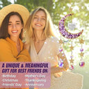 Best Friend Birthday Gifts for Women Unique, for Friends Female, Long Distance Friendship Gifts for Women BFF Bestie Sister Gifts, Moon Crystal Suncatcher for Window Hanging Decor by GreenHaven Gardens