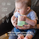 Olababy Silicone Training Cup with Straw Lid | Babies Water Drinking Cup | 6+ Mo Infant To 12-18 Months Toddler | Sippy Cup For Kids & Smoothie Cup | Baby Led Weaning (Mint, 5 oz) by TinyTreasures Baby Boutique