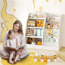 4 Tier Kids Bookshelf, 4 Layer Sling Kids Book Shelf for Kids Rooms,Wood Children Bookcase,Baby Storage Book Rack,Toddler Bookshelf, Book and Toy Organizer,Book Display Shelf for Bedroom, Nursery by TinyTreasures Baby Boutique