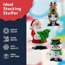 PREXTEX Christmas Wind up Stocking Stuffers - Santas and Snowmen Wind up Stocking Stuffers - Christmas Toys - 2 Santas, 1 Snowman, and 1 Reindeer. by TinyTreasures Baby Boutique