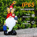 Gnomes Garden Statues Decor, Solar Waterproof Large Gnome with LED Lights Funny Garden Sculptures Outdoor Patio Yard Decorations Lawn Ornaments Gifts for Women Mom by CozyNest Decor