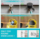 2 Pack Door Lockout Device, Child Proof Door Knob Covers with Combination Padlock, Door Handle Lock for Dementia Elderly Safety, Temporary Door Lock - Black by TinyTreasures Baby Boutique