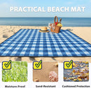 TigeJoy Extra Large Picnic Blanket Waterproof Foldable 80''x100'', Outdoor Picnic Mat Beach Blanket Sandproof for Park, Grass, Travel, Hiking, Camping Essentials, Gingham Picnic Blanket by TinyTreasures Baby Boutique