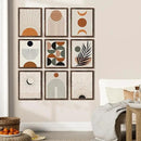 Vittanly 11x14 Picture Frames Set of 9, Shatter Resistant Plexiglass, Display 8x10 Pictures with Mat or 11x14 without Mat, Photo Frames for Wall or Tabletop, Engineered Wood, Brown by CozyNest Decor