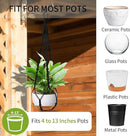 35 Inch Macrame Plant Hanger - Fits 4-13 Inch Pots, Supports Up to 22lbs, Sturdy Hanging Planter Holder for Indoor Outdoor, Boho Home Decor, 2 Pack, Black (POTS NOT Included) by GreenHaven Gardens