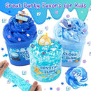 6 Packs Slemes, Blue Slime Kit - Cloud Slime kit for Boys Girls Ages 8-12, for Kids Slime Set Party kit Goodie Bag Stuffers, 4 5 6 7 8 9 10 Year Old Girl Birthday Gift Cute Stuff by TinyTreasures Baby Boutique