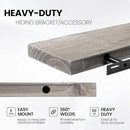 Fun Memories Floating Shelves for Wall Dec, 55"x8" Rustic Reclaimed Wood Shelves, Heavy-Duty Wall Mounted Shelves with Invisible Brackets for Living Room, Bedroom, Kitchen, Grey Finish by CozyNest Decor