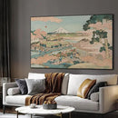 SIGNWIN 46"x72" Extra Large Framed Wall Art Japanese Ukiyo-e Landscape, Timeless Mt. Fuji Scene for Zen-Inspired or Asian-Style Interiors for Home Living Room Bedroom Decor (Frame Assembly Required) by CozyNest Decor