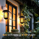 Otdair Solar Wall Lantern Outdoor, Flickering Flames Solar Sconce Lights Outdoor, Hanging Solar Lamps Wall Mount for Front Porch, Patio and Yard, 4 Pack by GreenHaven Gardens
