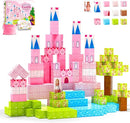 64 Pcs Magnetic Blocks-Princess Castle Collection World,Magnetic Building Blocks for 3+ Year Old Boys & Girls, Creative STEM Sensory Toys,Christmas Birthday Gifts for Kids Ages 3-8 by TinyTreasures Baby Boutique