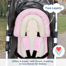 COOLBEBE New Babybody Support & Strap Covers Set for Newborn Infant Toddler- Extra Soft Stroller Cushion Pads Car Seat Insert, Perfect for Carseats, Strollers, Swings, Pink by TinyTreasures Baby Boutique