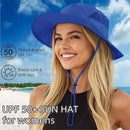 Connectyle Women's UPF 50+ Sun Hat UV Protection Wide Brim Bucket Hat Summer Beach Hats Fishing Hiking Outdoor Safari Hats by GreenHaven Gardens