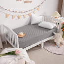 NTBAY 2 Pack Waterproof Mini Crib Mattress Protector, Quilted 24"x38" Fitted Mattress Cover - Machine Washable - Soft and Breathable Baby Mattress Pad Sheet for Mini Crib and Baby Playards, Smoke Grey by TinyTreasures Baby Boutique