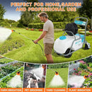 16 Gallon Battery Powered Sprayer,90 PSI Electric Pump,6 Hours Long Battery Life,12V 8Ah Battery,Adjustable HD Wand and 10 Nozzles,Portable Sprayer with Wheels for Lawn & Garden Spraying, Cleaning by GreenHaven Gardens