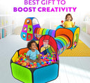 Playz 5pc Kids' Play Tents & Tunnels - Ball Pit for Toddlers, Basketball Hoop, Crawling Tubes, Pop-Up Playhouses, Baby Obstacle Course for Indoor or Outdoor Use by TinyTreasures Baby Boutique