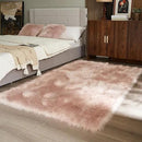 AMTOVO Faux Fur Sheepskin Rug for Living Room, 4 x 6 ft Pink Fluffy Area Rug for Bedroom, Playroom, Luxury Room Decor, Rectangle by CozyNest Decor