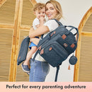 Dikaslon Diaper Bag Backpack with Portable Changing Pad, Pacifier Case and Stroller Straps, Large Unisex Baby Bags for Boys Girls, Multipurpose Travel Back Pack Moms Dads, Peacock blue by TinyTreasures Baby Boutique