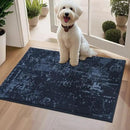 BEQHAUSE Dirt Trapper Door Mat 20"x32" Non-Slip Door Mats Washable Entryway Rugs Stain Resistant Doormat Absorbent Welcome Floor Mat for Front Back Door, Muddy Wet Shoes & Paws,Blue by CozyNest Decor