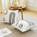 HOdo Home 18x18 Throw Pillow Covers, 2PCS Tufted Boho Jacquard Pillow Covers,Farmhouse Decorative Pillow Cover,Pillow Cases for Couch Sofa Bed Stylish Decor, Simple Textured Cushion Sham by CozyNest Decor