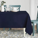 sancua Square Tablecloth - 60 x 60 Inch - Water Resistant Spill Proof Washable Polyester Table Cloth, Decorative Fabric Table Cover for Dining Tables, Buffet Parties and Camping, Navy by CozyNest Decor