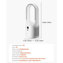 Portable Desk Bladeless Fan 12.99" 6-Speed with Battery for Bedroom & Office by HouseOfZazla