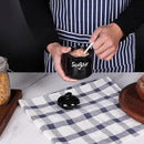 HAOTOP 12oz Sugar Bowl with Lid and Spoon,Ceramic Sugar Jar Sugar Dispenser Sugar Container Coffee Bar Accessories, Kitchen Countertop Canisters, Black by CozyNest Decor