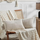 Fancy Homi 2 Packs Neutral Taupe Lumbar Decorative Throw Pillow Covers 12x20 Inch for Living Room Couch Bed Sofa, Farmhouse Home Decor, Soft Striped Corduroy Rectangle Accent Cushion Case 30x50 cm by CozyNest Decor
