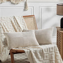 Fancy Homi 2 Packs Neutral Taupe Lumbar Decorative Throw Pillow Covers 12x24 Inch for Living Room Couch Bed Sofa, Farmhouse Home Decor, Soft Striped Corduroy Rectangle Accent Cushion Case 30x60 cm by CozyNest Decor