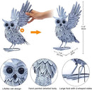 Nacome Owl Garden Decor Metal Yard: Art Outdoor Sculptures & Statues Large Bird Ornaments for Patio Balcony Front Backyard - Gifts for Grandma Mom(Gray) by GreenHaven Gardens