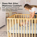 Waterproof Crib Mattress Protector Cover Fitted - 2-Pack Quiet Baby Crib Mattress Pad Sheets, 52" x 28" Soft Quilted Cotton Baby Sheet, Machine Washable, Easy Fit, Durable (Pearl Gray/Mavy) by TinyTreasures Baby Boutique