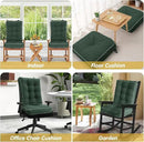 YZ HOME Rocking Chair Cushion, Set of Thicken Seat & Back Chair Cushions with Memory Foam, Non-Slip Chair Pad with Ties for for Indoor&Outdoor Rocker, Dark Green, 28 * 18 * 5/18x18x5 by CozyNest Decor