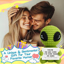 Unique Crochet Alien Decor Gift for Boyfriend, Girlfriend, Anniversary, Valentine's Day, Birthday, Christmas Funny Romantic Gifts for Him Her to My Love Presents by CozyNest Decor