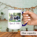 Personalized Coffee Mug, Custom Photo Text 15 Oz Ceramic Mug, Customized Picture Name Tea Cup, Unique Gift Idea, Taza Cafe Personalizadas Fotos, Cute Custom Gifts Mom Women Men, Mother's Day, Navy by TinyTreasures Baby Boutique