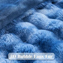 NEWCOSPLAY Faux Fur Throw Blanket Indigo Luxury Fluffy Thick Warm Bubble Blanket for Couch Sofa Bed 700GSM (Indigo, Throw(50"x60")) by CozyNest Decor