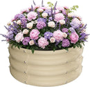 ZXZYHFTY Round Galvanized Raised Garden Bed kit,White Outdoor Garden Raised Planter Box, Round Large Metal Raised Garden Beds for Vegetable 2 * 2 * 1ft 1Pack by GreenHaven Gardens