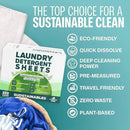 Sudstainables Eco Friendly Laundry Detergent Sheets - (200 Count), Unscented, Zero Waste, Plastic Free, Ultra Cleaning Strength, Sensitive Skin Safe, Saves Space by CozyNest Decor