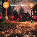kolpop Orange Solar Fairy Lights Outdoor Waterproof, 3 Pack 33FT 80LED Solar Powered String Light, 8 Modes Copper Wire Solar Twinkle Lighting for Halloween Tree Garden Yard Outside by GreenHaven Gardens