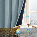 NICETOWN Greyish Blue Blackout Thermal Insulating Window Curtain Panels for Bedroom - Plylux Room Darkening 84 inch Length Grommet Smart Drapes for Living Room (52 x 84 inches Long, 2 Panels) by TinyTreasures Baby Boutique