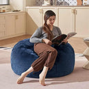 Bean Bag Chair 3Ft, Memory Foam Filled, Large Beanbag Chairs for Adults and Teens, Soft Sofa with Removable Flannel Cover, Round Couch for Living Room Bedroom College Dorm (Blue, 3FT-36×36"×24") by CozyNest Decor