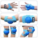 Youth/Kids Knee Pads Elbow Pads Wrist Guards Protective Gear Set for 3-15 Years Child Roller Skates, Skateboard, Cycling, Inline Skating, BMX Bike, Balance Bike, Scooter Riding and Other Outdoor Sports by TinyTreasures Baby Boutique