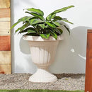 PL10BG Classic Traditional Plastic Urn Planter Indoor/Outdoor 15" x 13", Beige by CozyNest Decor