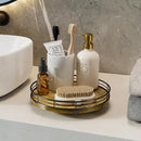 Lazy Susan Turntable Organizer for Table Top, 10’’ Round Wooden Lazy Susan for Cabinet Kitchen Countertop Pantry Dining Coffee Table for Condiments Spices, Rustic Bathroom Vanity Tray for Soap Candle by CozyNest Decor