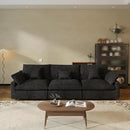 JACH Sectional Couches for Living Room, 3 Seater Cloud Sectional Couch with Deep Seat, Down Filled Modular Sofa, Covers Removeable & Washable, Sofas Furniture for Living Room, Black by CozyNest Decor