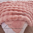 BENVWE Faux Fur Throw Blanket for Couch Bed - Fluffy Soft Thick Bubble Blanket for Living Room Home Decor - Mothers Day Birthday Gifts for Women, Dusty Pink, 63" x 80" by CozyNest Decor