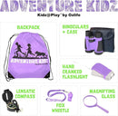 Adventure Kidz - Outdoor Exploration Kit, Children’s Toy Binoculars with Case, Flashlight, Compass, Fox Whistle, Magnifying Glass, Backpack. Great Kids Set for Camping, Hiking, STEM, Pretend Play. by TinyTreasures Baby Boutique