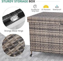 HOMREST Large Deck Box, Outdoor Wicker Storage Container with 240 Gallon, Patio Rattan Furniture for Garden Tools, Pillows, Pool, Brown by CozyNest Decor