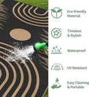 GENIMO Outdoor Rug 5' x 8' Waterproof for Patio Clearance, Reversible Plastic Straw Camping Carpet, Lightweight Rugs Mats for Rv, Backyard, Deck, Porch, Picnic, Balcony, Mix-Black & Brown by CozyNest Decor