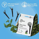 The Humble Co. Floss Picks (200 Count) – Plant Based Dental Floss Picks with Grip Handle for Superior Oral Care, Dental Hygiene, and Gum Health, Cruelty Free Tooth Floss Picks (Charcoal) by CozyNest Decor