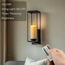 Homemory 4"x9" Outdoor Waterproof Flameless Candles with Timers and Remote Control, Battery Operated Candles, LED Plastic Candles, Dark Ivory, Set of 2 by CozyNest Decor